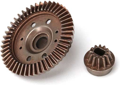 Ring gear, differential/ pinion gear, differential (12/47 ratio) (rear)